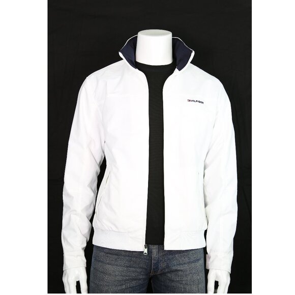 NWT Tommy Hilfiger Men's Windbreaker Yacht Jacket Water Resistant White $139
